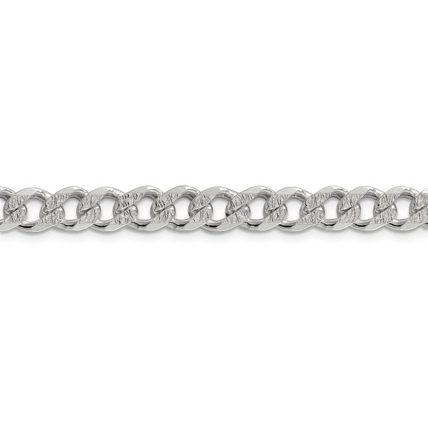 Sterling Silver 7.5mm Pave Curb Chain - Image 2