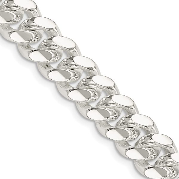 Sterling Silver 10.7mm Polished Domed Curb Chain