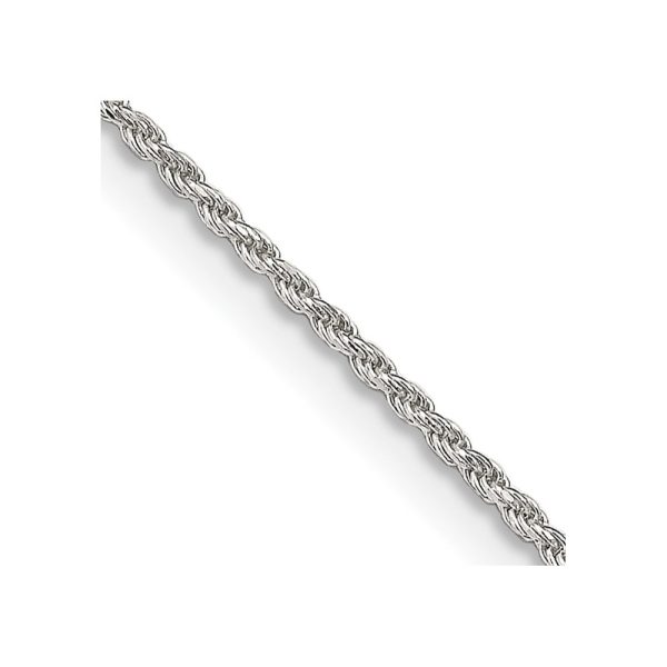 Sterling Silver 1.2mm Diamond-cut Rope Chain w/2in ext.