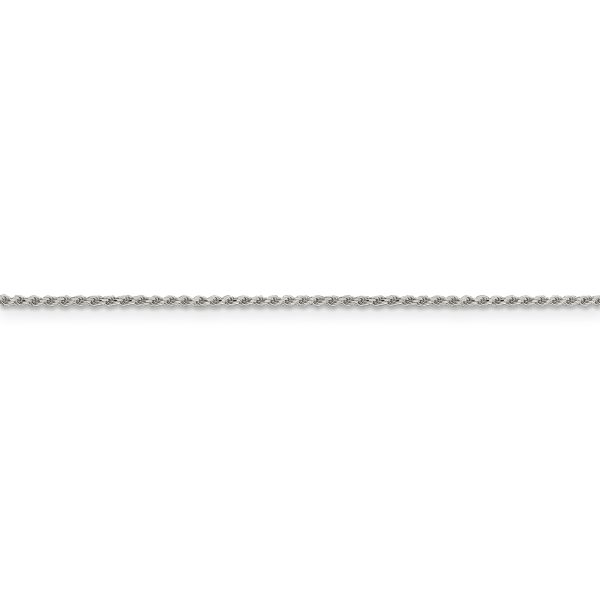 Sterling Silver 1.2mm Diamond-cut Rope Chain - Image 2