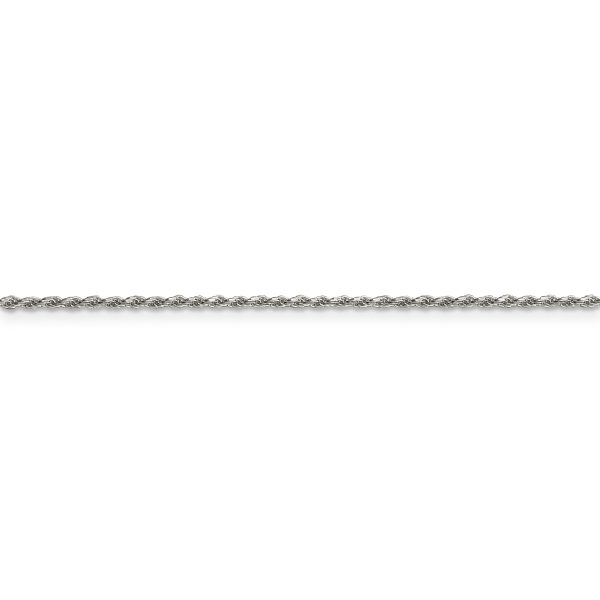 Sterling Silver 1.5mm Diamond-cut Rope Chain - Image 2