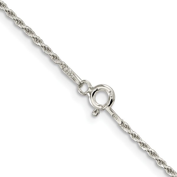 Sterling Silver 1.5mm Diamond-cut Rope Chain - Image 3