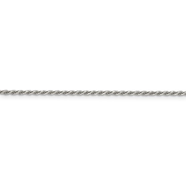 Sterling Silver 1.7mm Diamond-cut Rope Chain - Image 2