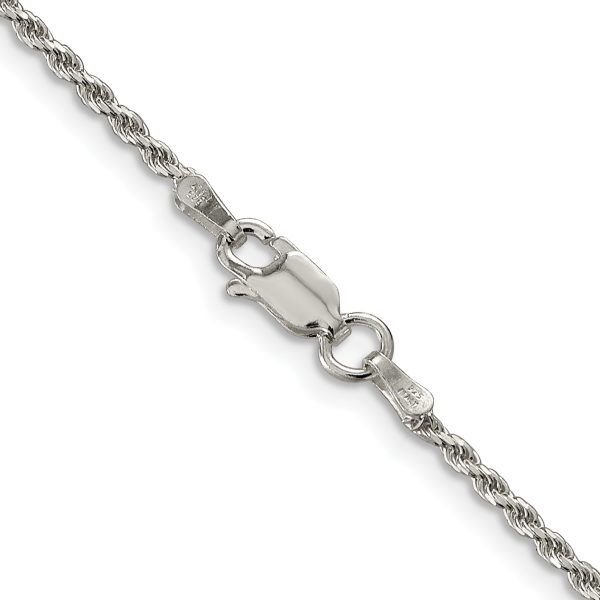 Sterling Silver 1.7mm Diamond-cut Rope Chain - Image 3