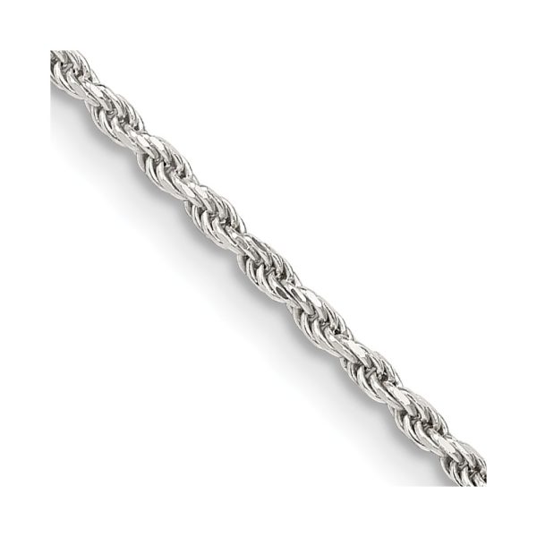 Sterling Silver 1.7mm Diamond-cut Rope Chain