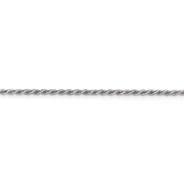 Sterling Silver 1.85mm Diamond-cut Rope Chain - Image 2