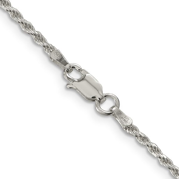 Sterling Silver 1.85mm Diamond-cut Rope Chain - Image 3