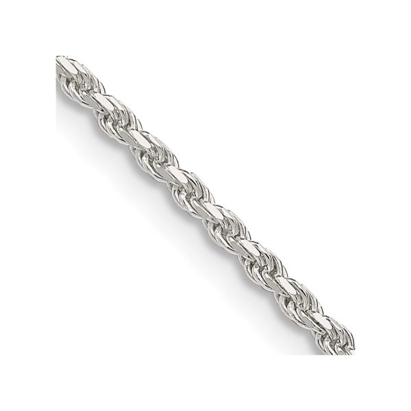 Sterling Silver 1.85mm Diamond-cut Rope Chain