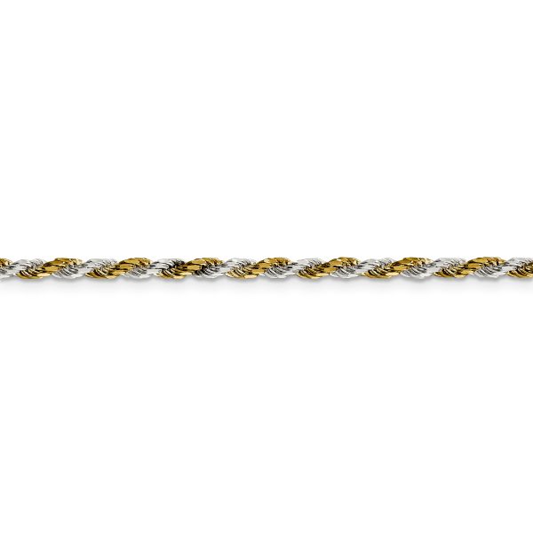 Sterling Silver And Vermeil 2.5mm Diamond-cut Rope Chain - Image 2