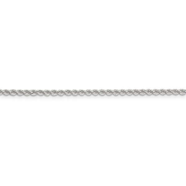 Sterling Silver 2.3mm Solid Rope Chain - Image 2