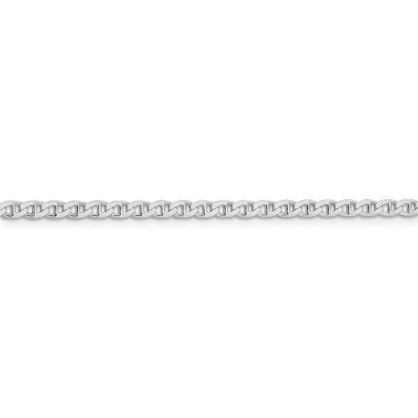 Sterling Silver 3.15mm D/C Flat Anchor Curb Chain - Image 2