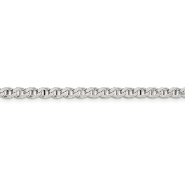 Sterling Silver 4.0mm D/C Flat Anchor Curb Chain - Image 2