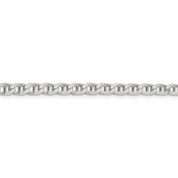 Sterling Silver 4.65mm D/C Flat Anchor Curb Chain - Image 2