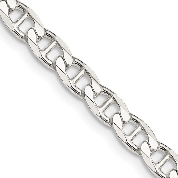 Sterling Silver 4.65mm D/C Flat Anchor Curb Chain