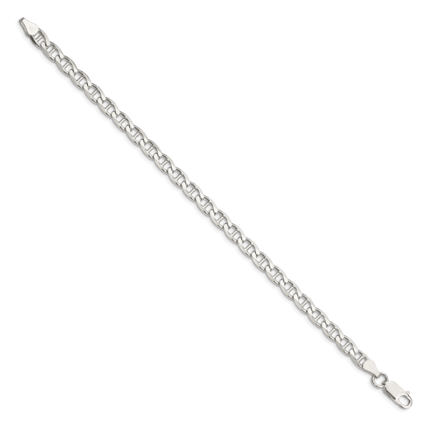 Sterling Silver 5.7mm D/C Flat Anchor Curb Chain - Image 2