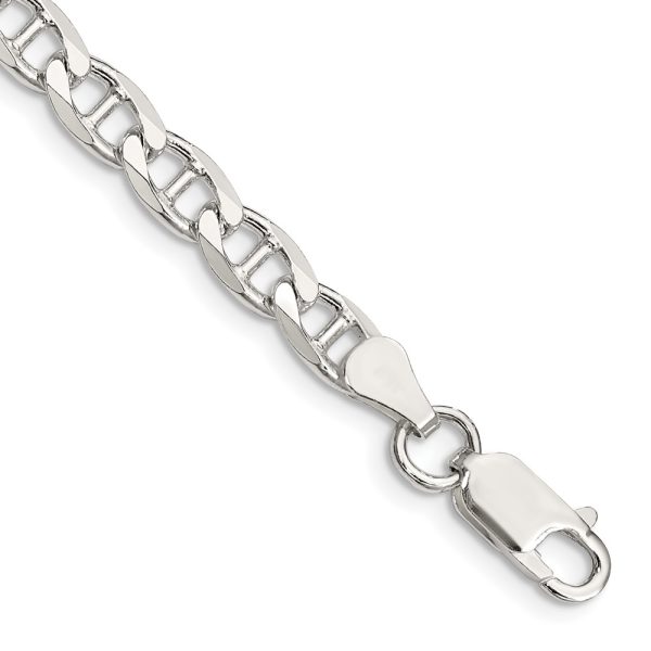 Sterling Silver 5.7mm D/C Flat Anchor Curb Chain