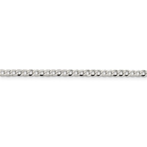 Sterling Silver 3.2mm Beveled Curb Chain - Image 2