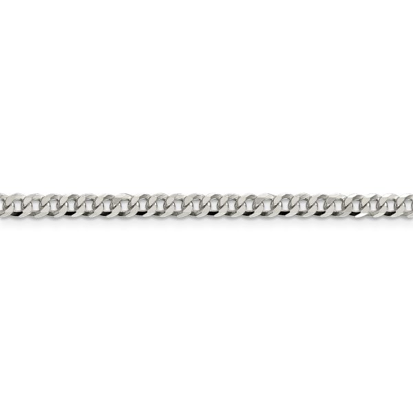 Sterling Silver 4mm Beveled Curb Chain - Image 2