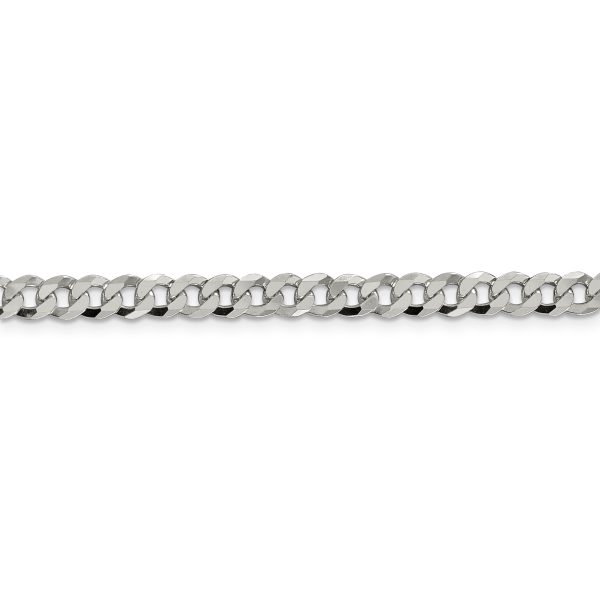 Sterling Silver 5mm Beveled Curb Chain - Image 2