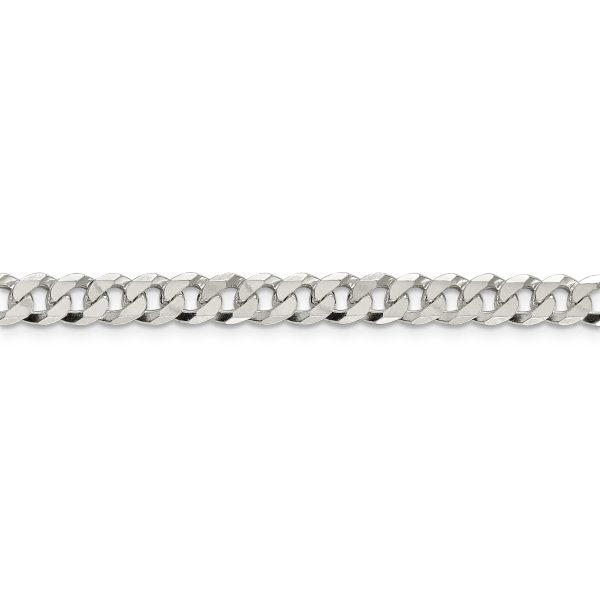 Sterling Silver 6mm Beveled Curb Chain - Image 2