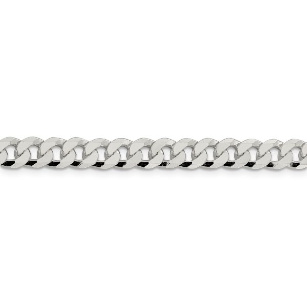 Sterling Silver 7mm Beveled Curb Chain - Image 2