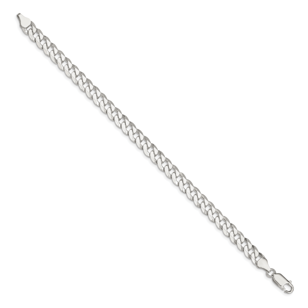 Sterling Silver 7mm Beveled Curb Chain - Image 2