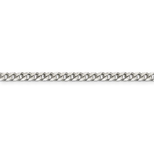 Sterling Silver Polished 3.5mm Curb Chain - Image 2