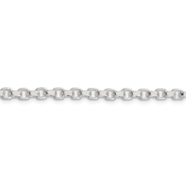 Sterling Silver 4mm Diamond-cut Rolo Chain - Image 2