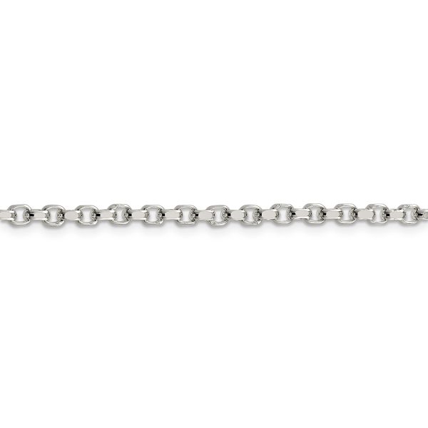 Sterling Silver 3.5mm Diamond-cut Rolo Chain - Image 2