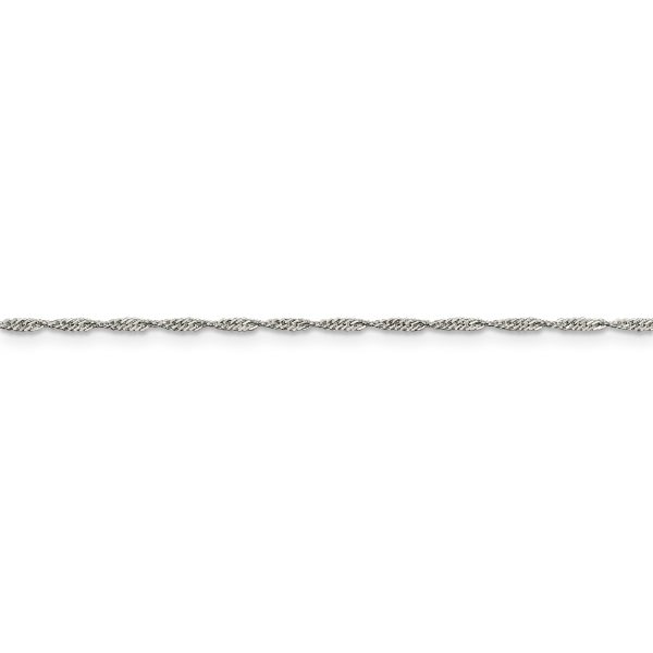 Sterling Silver 1.4mm Singapore Chain - Image 2