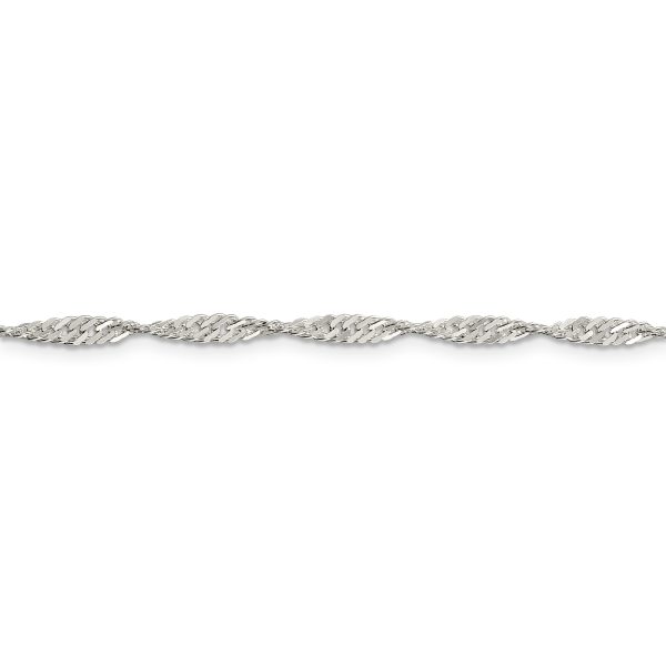 Sterling Silver 3mm Singapore Chain - Image 2