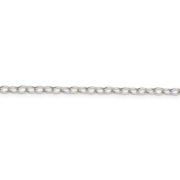 Sterling Silver 3.4mm Oval Cable Chain - Image 2