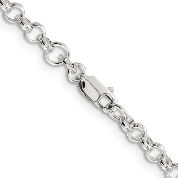 Sterling Silver 4mm Rolo Chain - Image 3