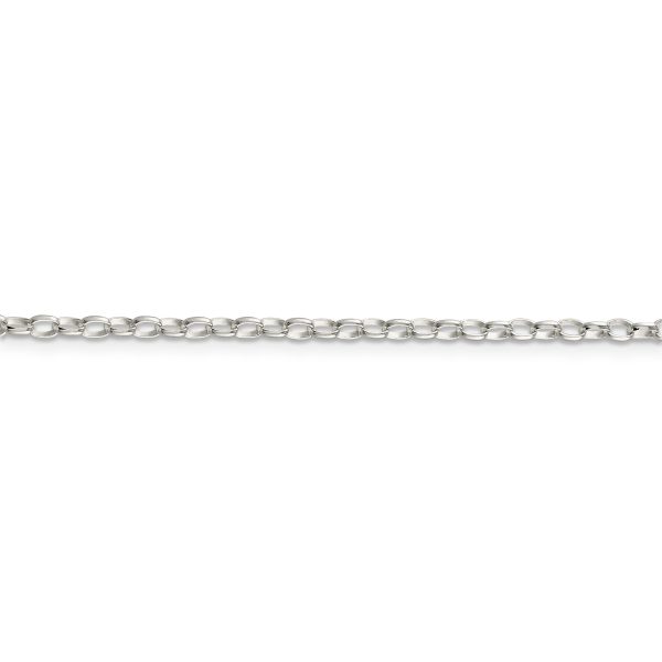 Sterling Silver 2.5mm Oval Fancy Rolo Chain - Image 2