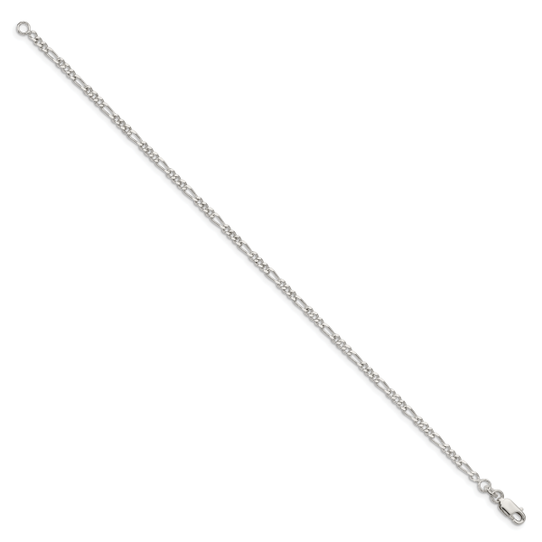 Sterling Silver 2.5mm Figaro Chain - Image 2