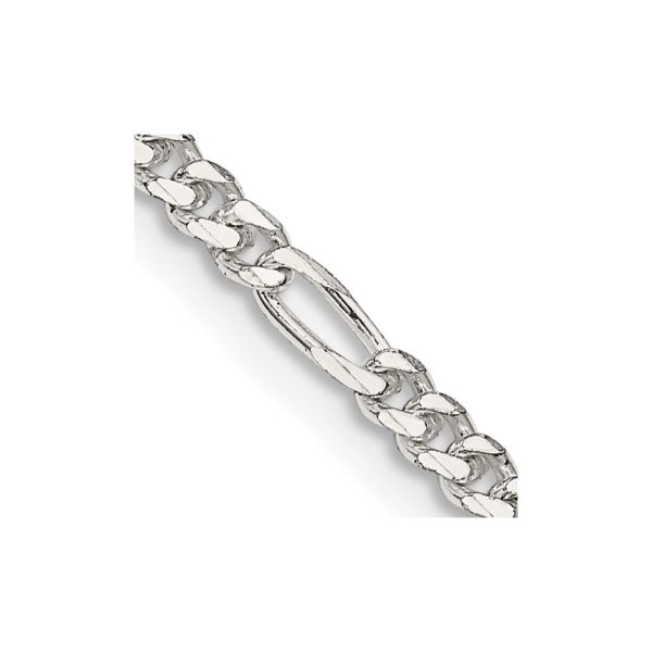 Sterling Silver 2.85mm Figaro Chain