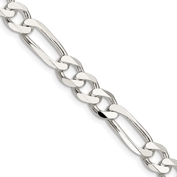 Sterling Silver 7.5mm Figaro Chain