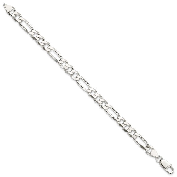 Sterling Silver 7.5mm Figaro Chain - Image 2