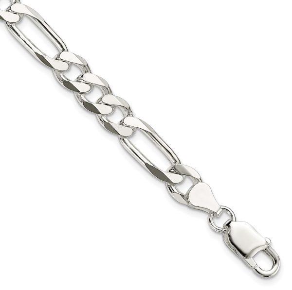 Sterling Silver 7.5mm Figaro Chain