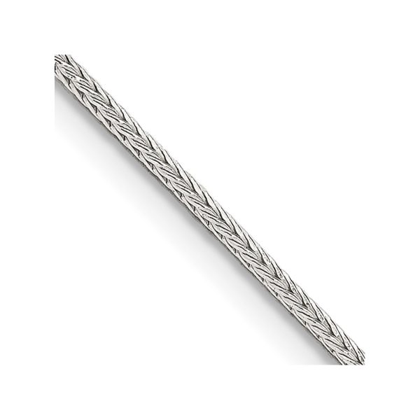 Sterling Silver 1.25mm Diamond-cut Round Franco Chain w/4in ext.