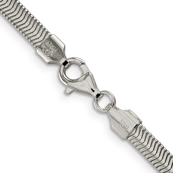 Sterling Silver 4.2mm Flat Oval Snake Chain - Image 3