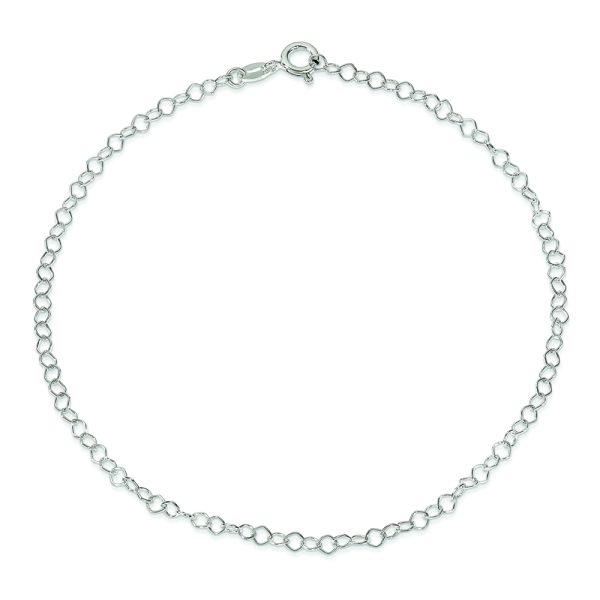 Sterling Silver 2.5 mm Fancy Anklet - Image 2