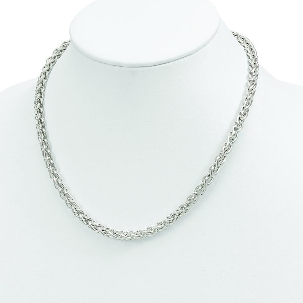 Sterling Silver Polished Spiga Necklace - Image 2