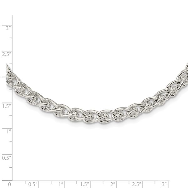 Sterling Silver Polished Spiga Necklace - Image 3