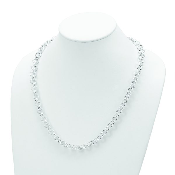 Sterling Silver Polished Fancy Link Necklace - Image 2