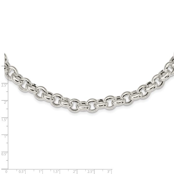 Sterling Silver Polished Fancy Link Necklace - Image 3