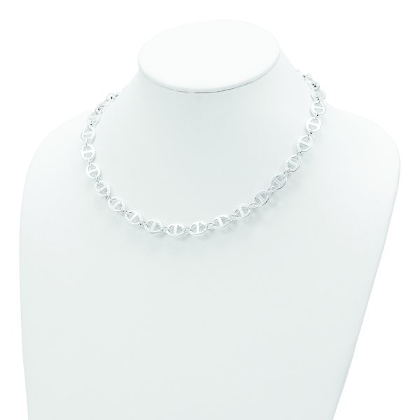 Sterling Silver Polished Fancy Link 18in Necklace - Image 2