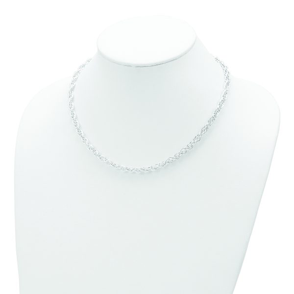 Sterling Silver Polished Fancy Link Necklace - Image 2