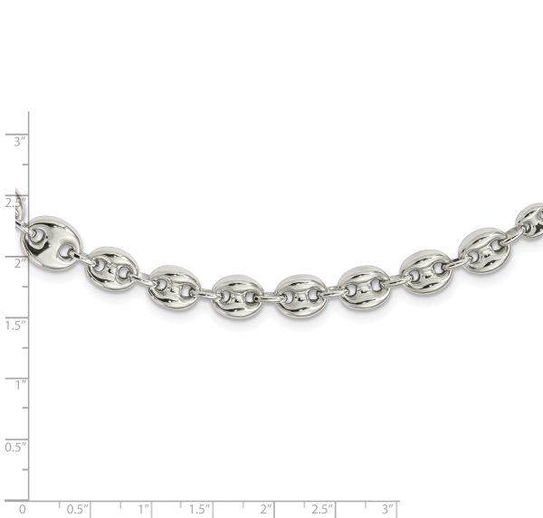 Sterling Silver Polished Fancy Link 18in Necklace - Image 3