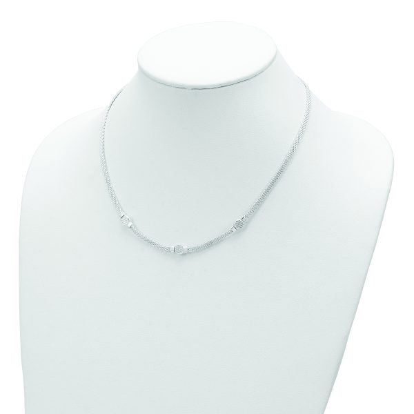 Sterling Silver Mesh Fancy Necklace - Image 2